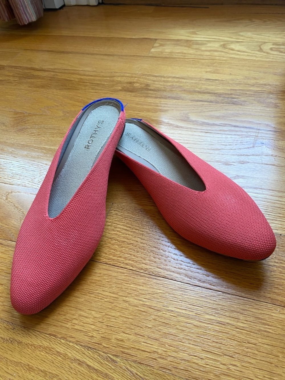 Rothy's Coral Pointed Slip-On Flats